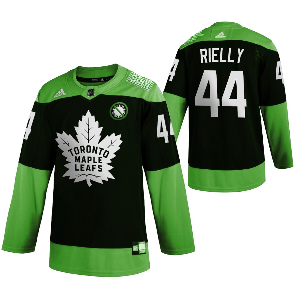 Toronto Maple Leafs #44 Morgan Rielly Men Adidas Green Hockey Fight nCoV Limited NHL Jersey